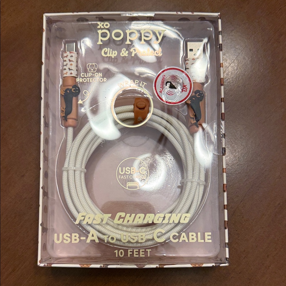 Poppy USB-A to USB-C for Cable 10 Feet
